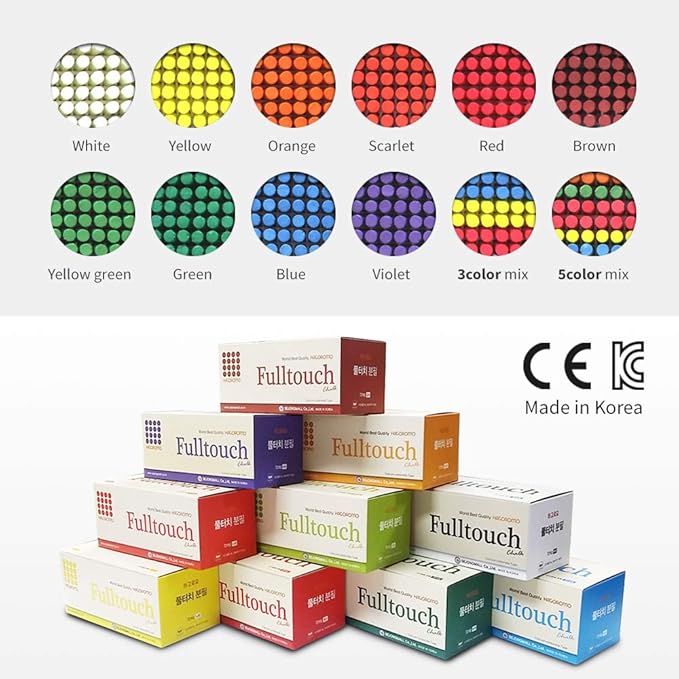 Hagoromo Fulltouch Color Chalk 1 Box [72 Pcs/Orange]