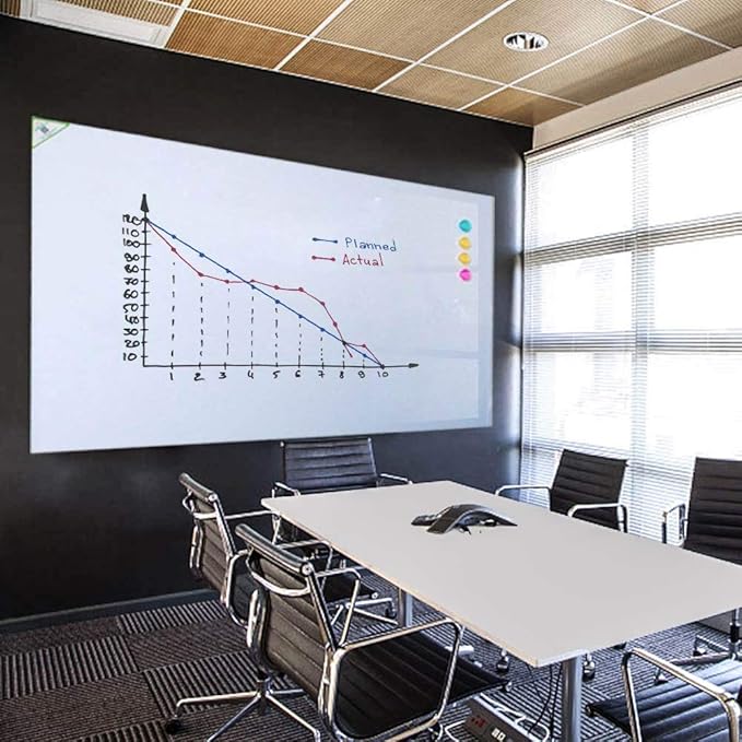 Magnetic Whiteboard Contact Paper for Wall 36 x 24 inches, Magnetic Dry Erase White Board Sticker with Non-Adhesive Backing for Office Home School