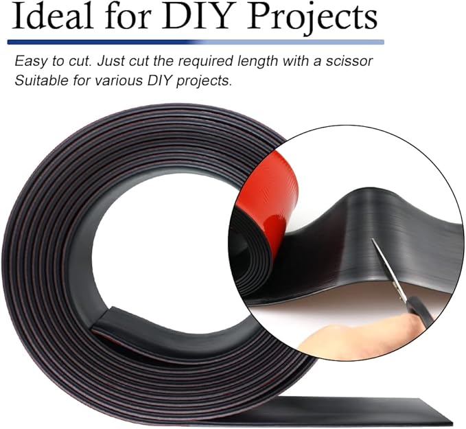 Neoprene Rubber Strips Self Adhesive Solid Rubber Sheets, Rolls & Strips for DIY Gaskets Crafts Pads Seals Warehouse Flooring Rubber Strip with Adhesive Backing (2” Wide x 1/16" Thick x 10' Long)