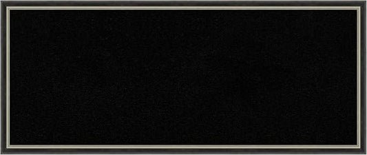Amanti Art Black Cork Board for Wall, 13x31 Vision Board with Black Wood Frame, Medium Corkboard Office Decor for Home Organization, Modern Corkboard Pinboard to Display Items for Home Organization