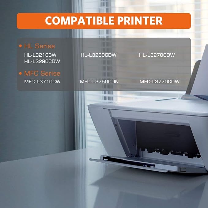 Compatible Toner Cartridge Replacement for Brother TN223 TN227 4 Pack, for use with Brother HL-L3210CW, HL-L3230CDW, HL-L3270CDW, HL-L3290CDW, MFC-L3710CW, MFC-L3750CDW
