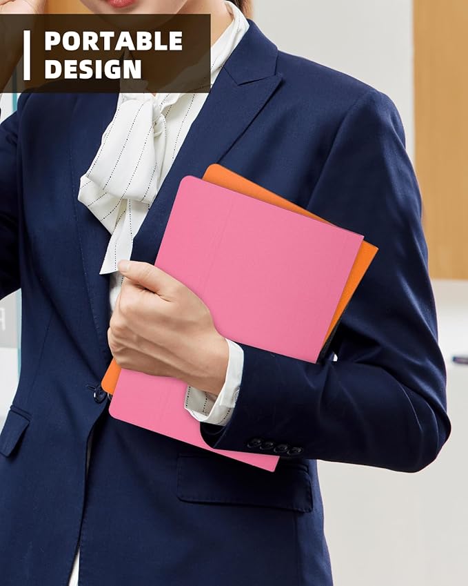 Small Dry Erase Board with Stand for Desk, Portable Reusable Desktop Notepad, 9.5 * 6.6in Memo White Board,Office Home Supplies Desk Accessories MH770 (Orange)