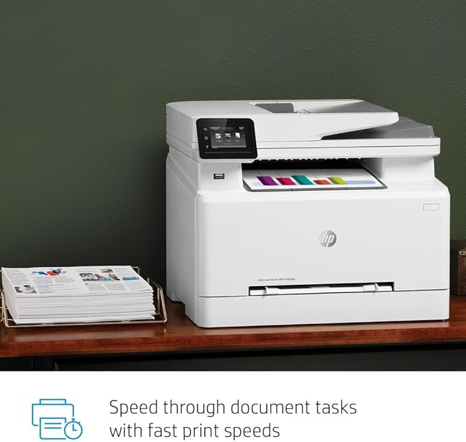 HP Color LaserJet Pro M283fdw Wireless All-in-One Laser Printer, Remote Mobile Print, Scan & Copy, Duplex Printing, Works with Alexa (7KW75A), White