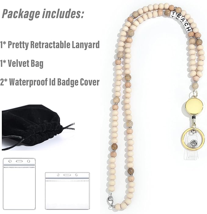 SAM & LORI Teacher Lanyard Lanyards for Id Badges Lanyards for Keys Retractable Lanyards for Id Badges Holder Cute Keychain Lanyard Women