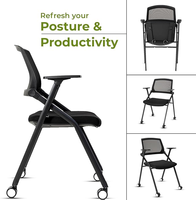 20 Pack Folding Chairs Capacity Portable Nesting Commercial Seat for School Events Office Picnic Kitchen Conference Waiting Training Room