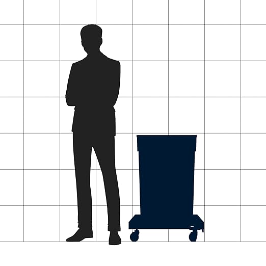 23 Gallon Green Recycle Slim Jim Trash Can with Bottle Slot Lid and Dolly