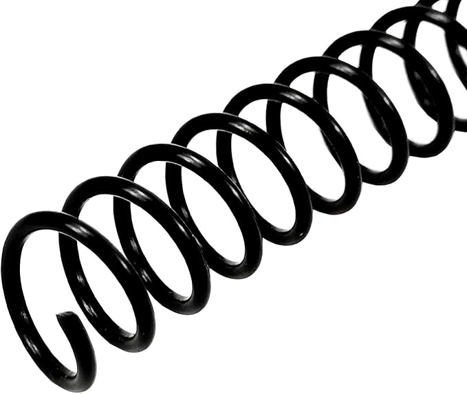 Rayson 1inch Plastic Spiral Binding Coil, 210 Sheets Capacity, 4:1 Pitch 25.4mm Black Coil Binding Spines for Business and Educational Purposes, Pack of 50