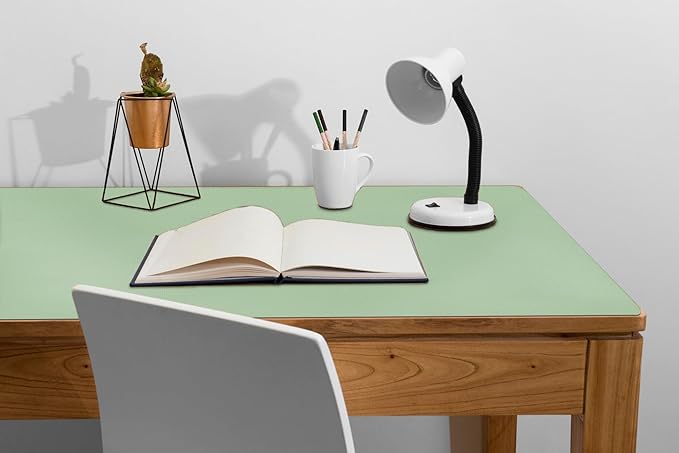 Boutilon Leather Desk Pad 47"x 24" Non-Slip Mouse Pad,Business Desk Pad,Extended Table Protector for Keyboard and Mouse,Desk Writing Pad for Office Home Working Decor (XXXL-Green)