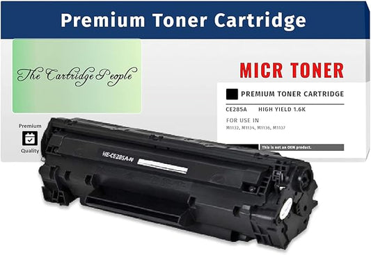 4pk, New Compatible 85A,CE285A MICR Toner 1,600 Pages, (Check Printing) LJ PRO M1132, LJ PRO M1134, LJ PRO M1136