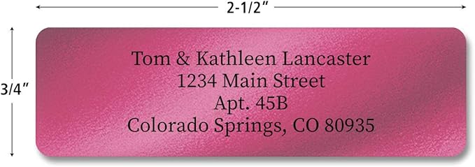Colorful Images Metallic Rainbow Foil Rolled Return Address Mailing Labels with Dispenser, Customize with Name & Shipping Address, 500 Self Adhesive, Easy Peel Sticker Label Roll, 3/4" x 2 1/2"