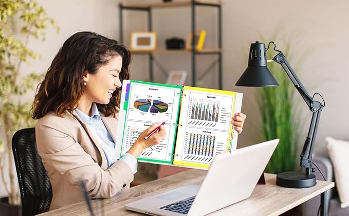 3 Sets Dividers for 3 Ring Binder,8 Tab Plastic Binder dividers with Tab,Colored Binder Separators for Letter Size,Write on Page Dividers for Shool Office Home