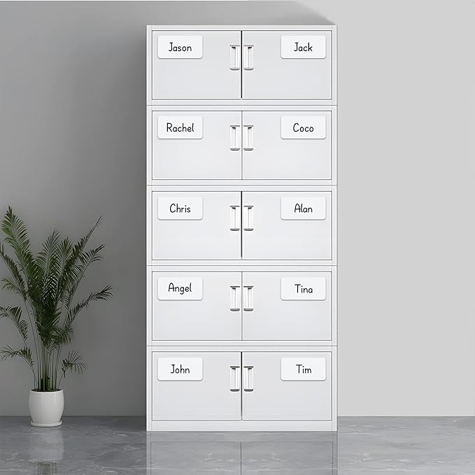 Reusable Magnetic Labels 4x2 Inch White, Dry Erase Magnetic Labels for Whiteboards，Pack of 40