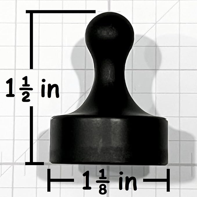 GLASSBOARD STUDIO Powerful Neodymium Magnets, Pawn-Shaped - Strong Fridge/Refrigerator and Whiteboard Magnet, Ideal for Office, Kitchen, Crafts - Rare Earth, Heavy Duty (8, Breezy Blue)