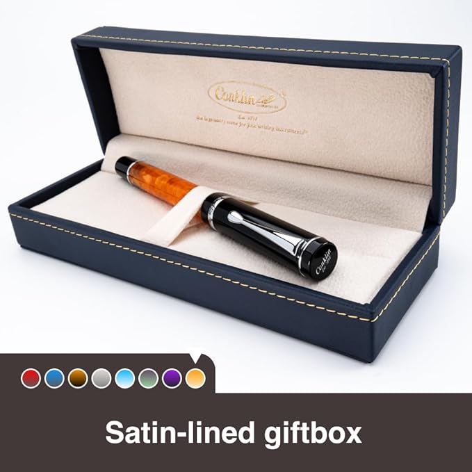 Conklin Duragraph Fountain Pen Orange Nights - Fine Nib, Luxury Writing Instrument with Vibrant Orange Finish