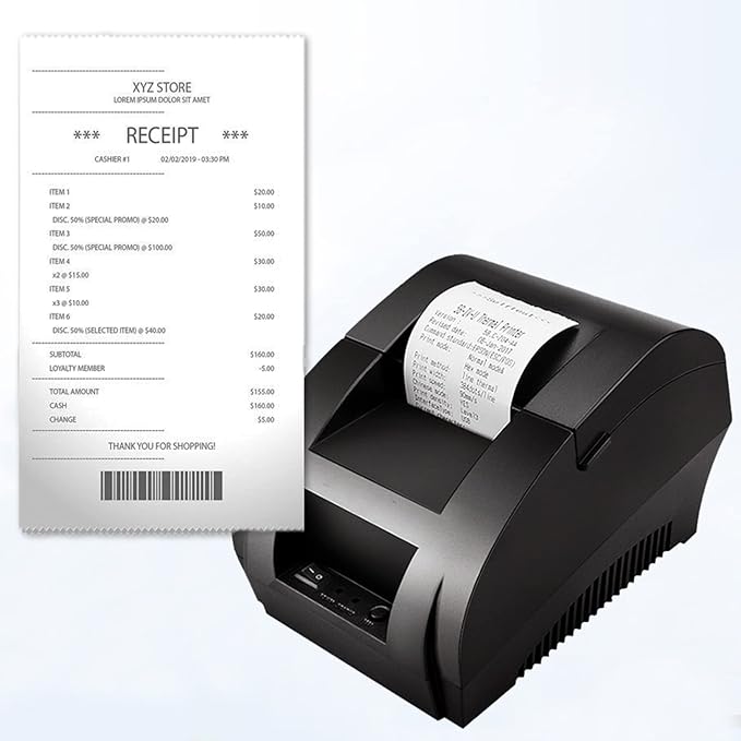 RBHK Thermal Paper, 2 1/4 x 85ft Thermal Receipt Paper Rolls, POS/Cash Register Credit Card Paper (50 Rolls)