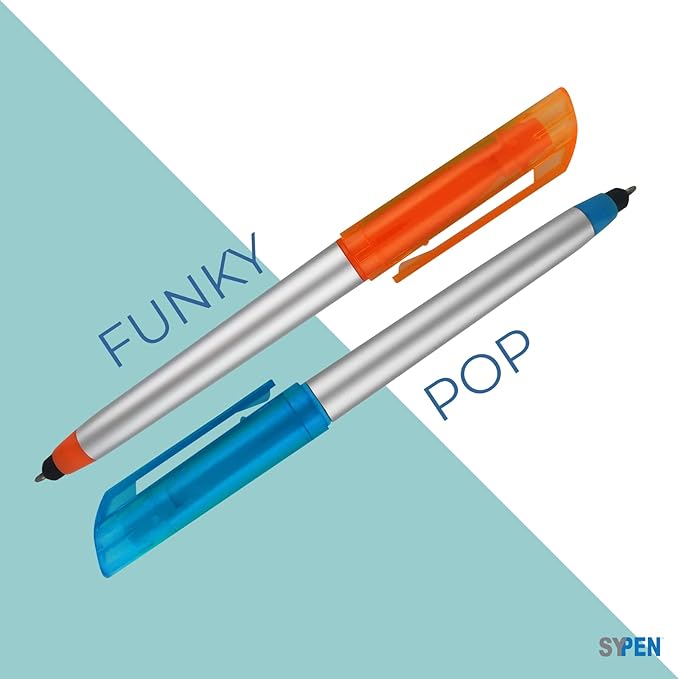 Personalized Pens with Highlighter and Stylus -175 Pack Bulk-Free Imprint - 3 In Highlighter, Ballpoint Pen, and Stylus Combo- add Custom Business Name, Logo or Gift Message- Assorted, Colored Imprint