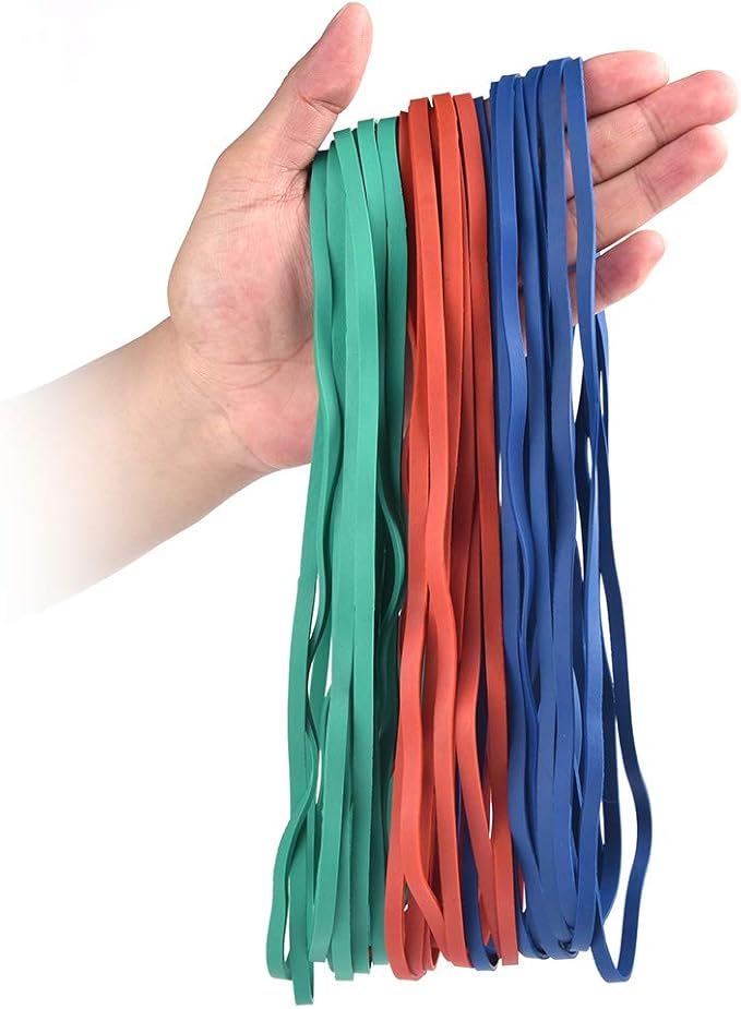 Coopay 12 Inches Extra Large Rubber Bands, 30 Pieces Heavy Duty Trash Can Band Bulk, Strong Elastic for Office Supply School Home, Garbage Cans, File Folders (Multicolored)