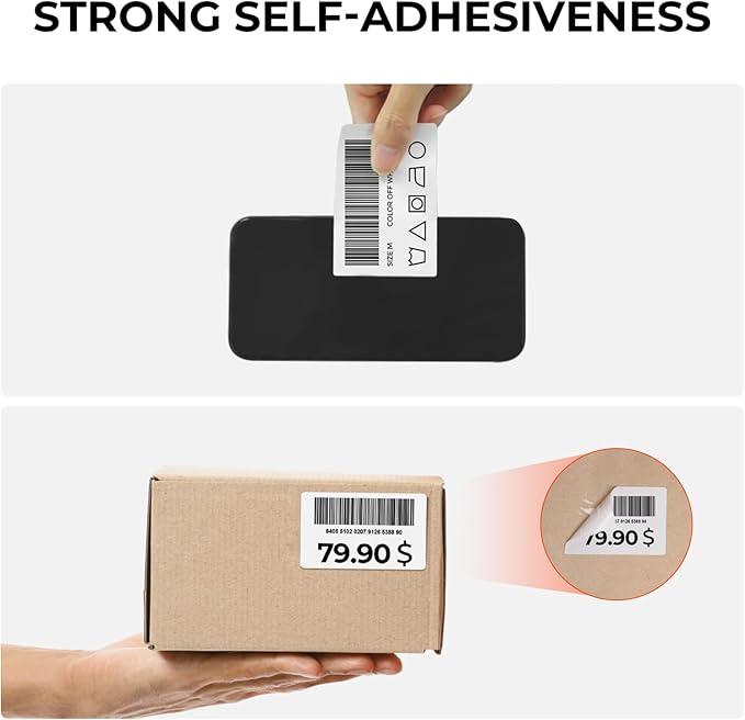 MUNBYN 3x2 Inch White Thermal Labels, Thermal Sticker Labels for Price, Barcode, Mailing, Name, 500 Sheets/1 Roll