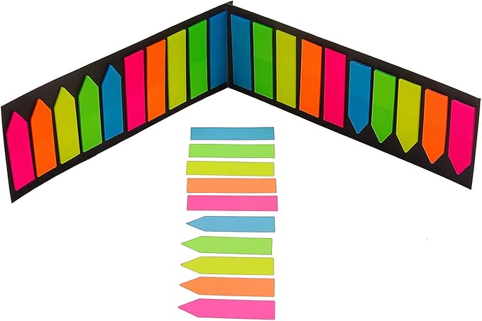 2000 Pieces Page Markers Tabs,Colored Sticky Tabs for Books, Notebooks,Index Tabs,Arrow Page Sticky Flags