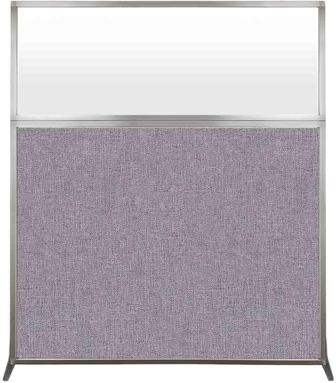 Versare Hush Screen Portable Room Divider | Workstation Wall Divider | Freestanding Privacy Hush Panels | Frosted Windows | Fabric Office Divider Screen | Great for Room Separation