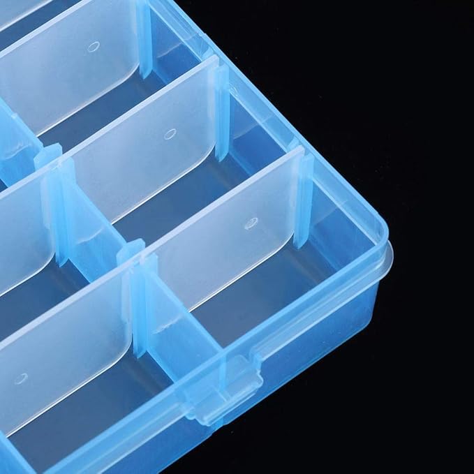 Asixx Rubber Band Storage Box, 36 Slots Plastic Case Rubber Band Earrings Storage Box for Home Organizer Storage Box Rubber Band Storage Box(Blue)