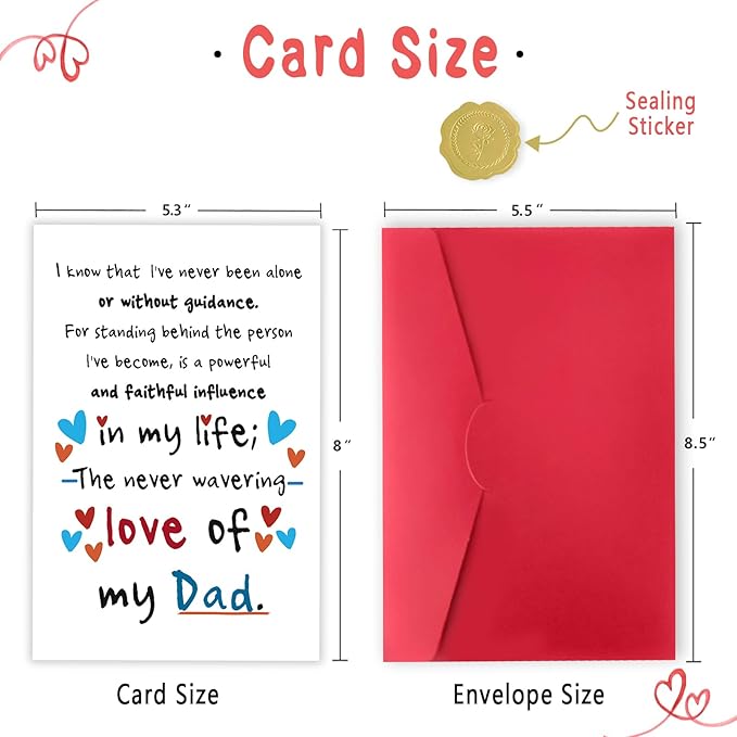 Funny Fathers Day Card Gift for Dad, Happy Birthday Gifts for Daddy from Daughter Son, Dad Birthday Card, Thank You Dad Card