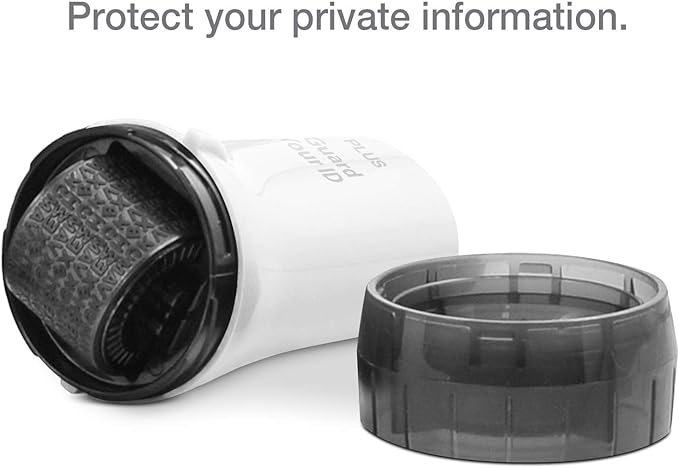 Guard Your ID Advanced 2.0 Roller Identity Privacy Stamp for Identity Theft Prevention and Security (Regular 3-Pack, White)