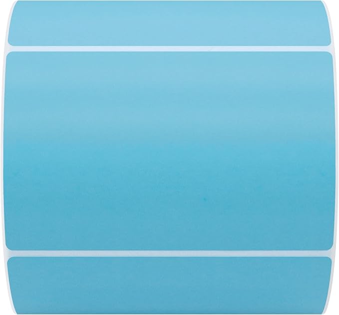 Hybsk 3x2 inch Color Direct Thermal Labels for Shipping, Barcodes, Address, Compatible with Rollo Label Printer & Zebra Desktop Printers(3"x2",Light Blue)