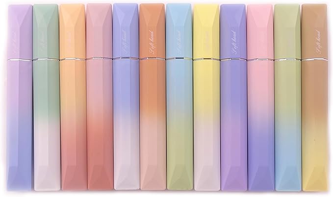 COLNK Pastel Highlighter Pen Set, 12 Counts of Highlighter Color Pens, Chisel Tip,Aesthetic highlighters Assorted Colors for Color Coding,Planner Journaling,No Bleed