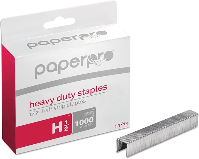 PaperPro-Bostitch 1913 Heavy-Duty Staples, 1/2-Inch Leg Length, 1000/Box