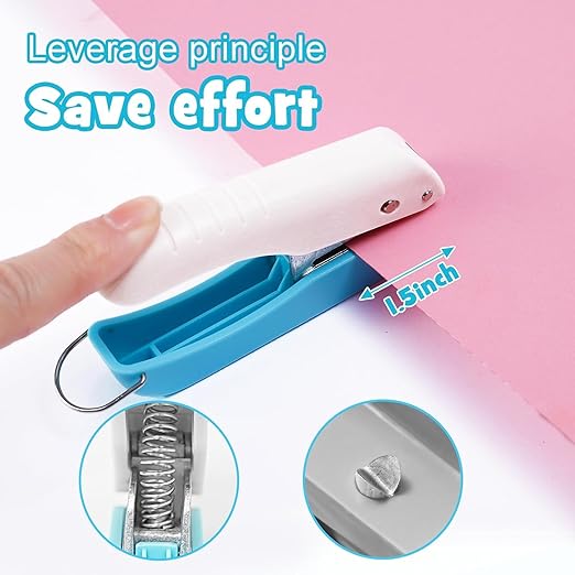 UCEC Single Hole Punch 1/4” Circle Paper Hole Puncher, One Hole Handheld Puncher, A Crafts Easy Punching Small Hole Puncher for Craft Paper Tags Clothing Ticket DIY Scrapbook Tool