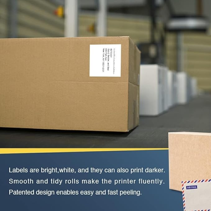 BETCKEY - Compatible Continuous Labels Replacement for Brother DK-2205 (2.4 in x 100 ft), Use with Brother QL Label Printers [6 Rolls]