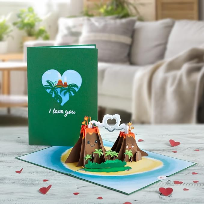 Lovepop Everyday Pop-Up Card for Her, Him, Girls, Boys - 3D Love Greeting Cards - I Lava You - 5" x 7" - Blank Note Card & Envelope Included