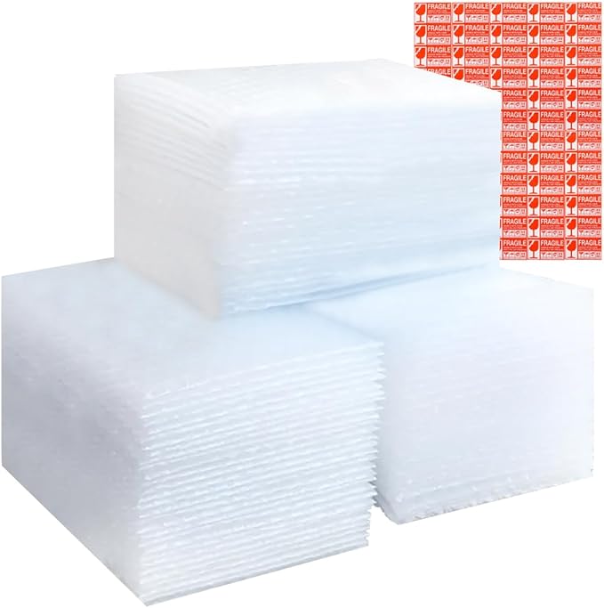 XYH 100 Pcs Bubble Pouches, 6''x8''or 8''x10'' Multiple combinations Bubble Bag for Packing, Which is Anti-Impact Come with Exquisite Sealing Label Storage Packing and Moving.
