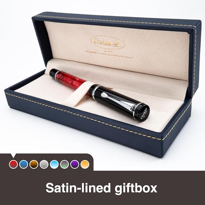 Conklin Duragraph Fountain Pen Red Nights - Extra Fine Nib, Precision Writing Instrument with Bold Red Finish