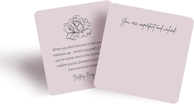 Dessie 60 You Are Important Encouragement Motivational Quote Cards. Inspirational Positive Affirmations. Post-It Note Size Cards with Envelopes and Sealing Stickers. Appreciation Cards. Thoughtful