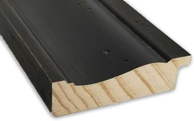 Amanti Art Black Cork Board for Wall, 17x35 Vision Board with Black Wood Frame, Medium Corkboard Office Decor for Home Organization, Country Rustic Corkboard Pinboard to Display Items for Home