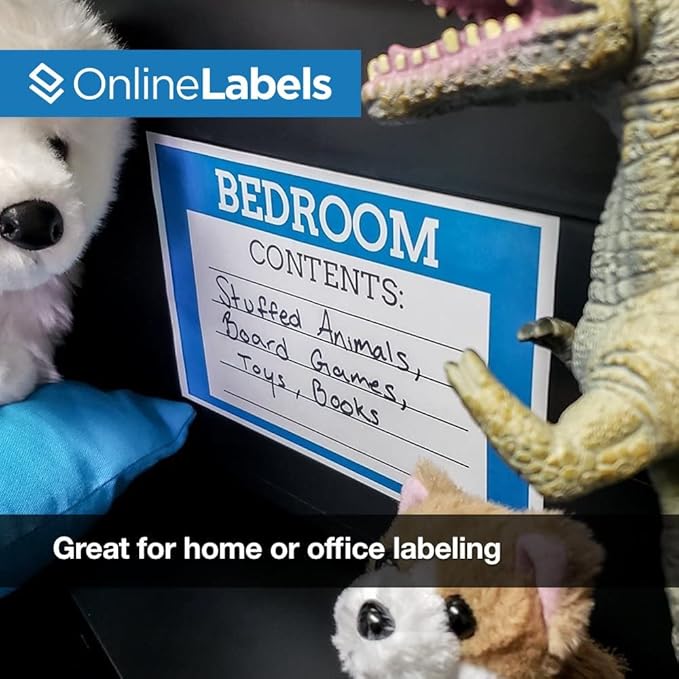 8.5 x 5.5 Half-Sheet Shipping Labels - Permanent, White Matte - for FBA, FedEx, UPS - Pack of 500 Labels, 250 Sheets - Inkjet/Laser Printers - Online Labels