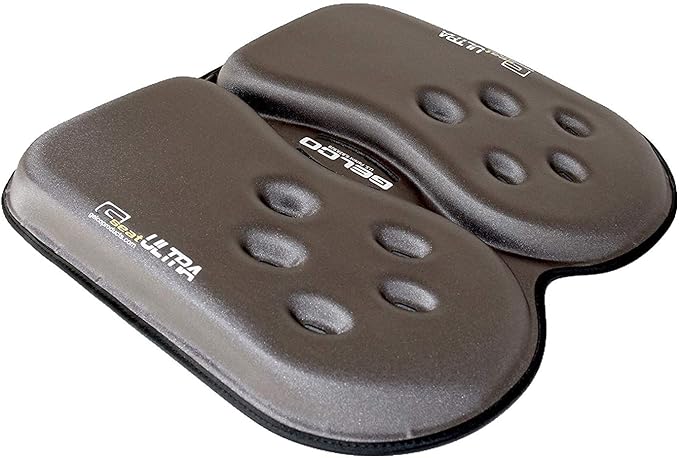 GSeat Ultra Orthopedic Gel and Foam Seat Cushion (Gray) – for Coccyx, Back, Tailbone, Prostate, Postnatal, and Sciatica Pain/Discomfort – Office, Car, Chair, Travel