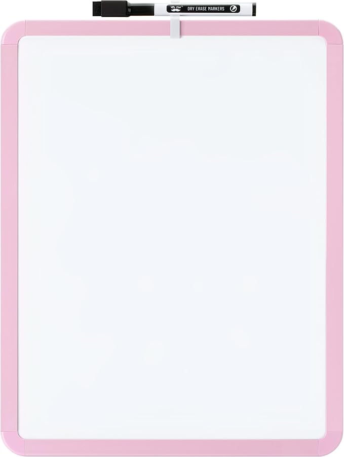 Mr. Pen- Dry Erase Board, 14” x 11” with a Black Dry Erase Marker, Pink Frame, Small White Board Dry Erase, Dry Erase Board Small Dry Erase Board, Magnetic Whiteboard, Small Whiteboard