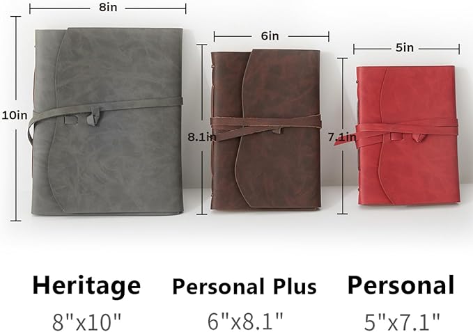 Leather Journal Notebook - Genuine Leather Journals for Writing 5x7.1 Inch, Vintage Journal For Men and Women, Artist,Travel Journal,Grey
