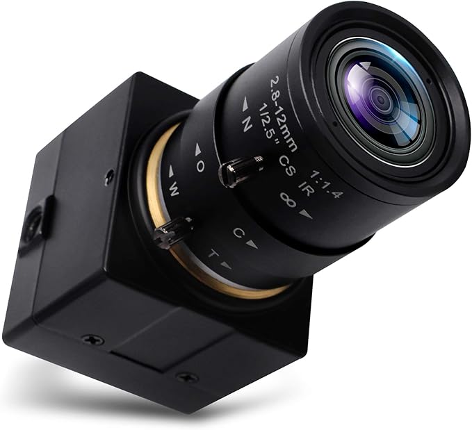 SVPRO 8MP USB Webcam with Zoom Lens,2.8-12mm Optical Zoom Camera with Sony IMX179 Sensor,High Definition Webcam3264x2448 HD Video Camera USB2.0 UVC Plug and Play Camera Support OTG