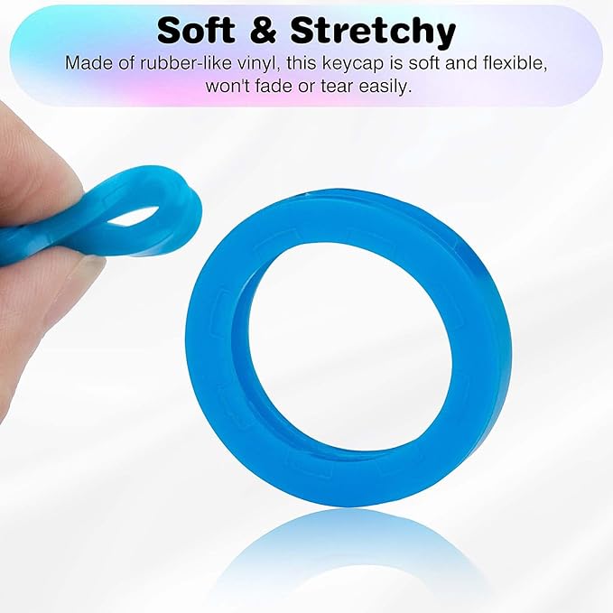 36 Pack Key Color Caps Covers Tags, Soft Rubber Key Identifiers, Plastic Key Toppers for Standard Flat Organization House Key (Not Suitable for Odd-Shaped Keys), 9 Colors, 2 Styles