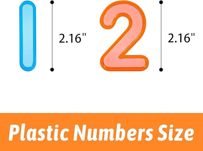 48 Pcs Plastic Numbers and Symbols – Early Math Set - Light Table Manipulatives, Durable ABS Material, Vibrant Translucent Colors for Engaging Learning Experiences