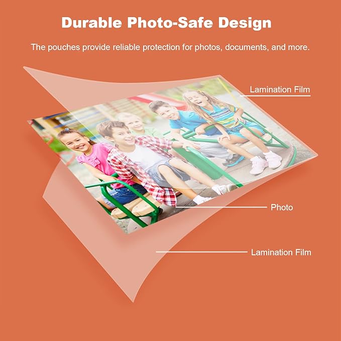 FungLam Thermal Laminating Pouches, 8.9 x 11.4-Inches Laminating Sheets, 3 mil Thick, 100-Pack, Clear