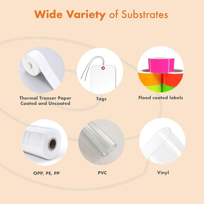 72 Rolls Wolfbarco 2.52" x 1476' (64mm x 450m) Black Premium Resin-Enhanced Wax Thermal Transfer Ribbon Compatible with Zebra,TEC, INTERMEC,Citizen,TSC,GODEX,ARGOX Printers