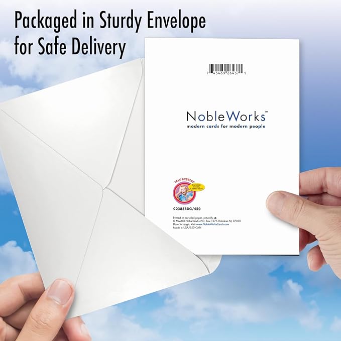 NobleWorks - Humorous Birthday Greeting Card with 5 x 7 Inch Envelope (1 Card) Bday Telephone Cord C2385BDG