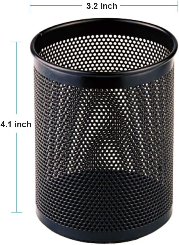 Comix Pen Holder Desk Organizer, Wire Mesh Pencil Cup with Foam Pad and Non-Slip Bottom Office Supplies Desk Accessories for Home Office School, 1 Pack