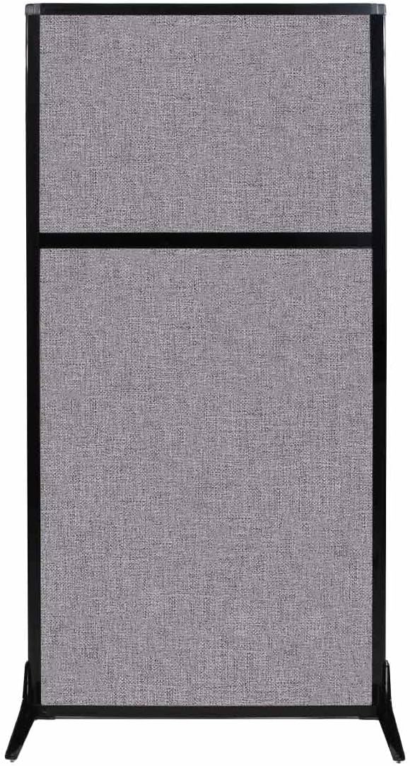 Versare Workstation Partition | Portable Wall Divider | Modern Office Cubicle | Free Standing Privacy Screen | Flexible Work Space | 33" x 70" Cloud Gray Fabric Panels
