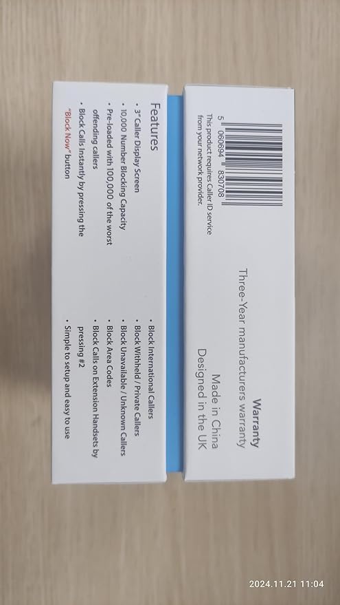 CPR V100K Call Blocker for Landline Phones with Caller ID. Pre-Loaded with 100,000 Nuisance Numbers and Allows Blocking of 10,000 More with a Single Button Press.